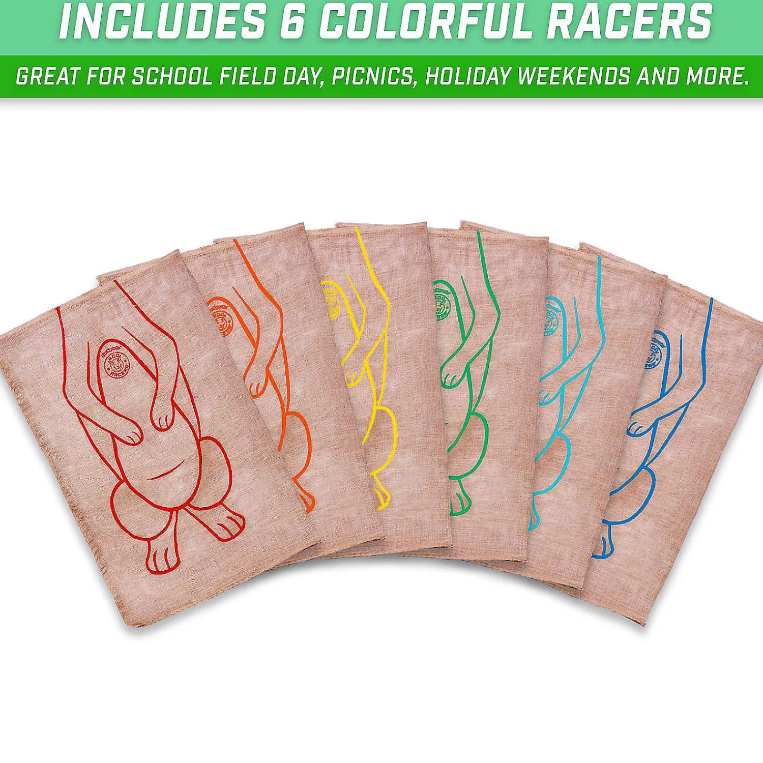 gosports_roo_racers_sack__4.webp Gosports Roo Racers Sack Race Game 6 Pack - Xl Size Burlap Potato Sack Races For Kids & Adults<Oriental Trading Cheap