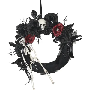 17" Gothic Skeleton Wreath Decoration<Oriental Trading Hot