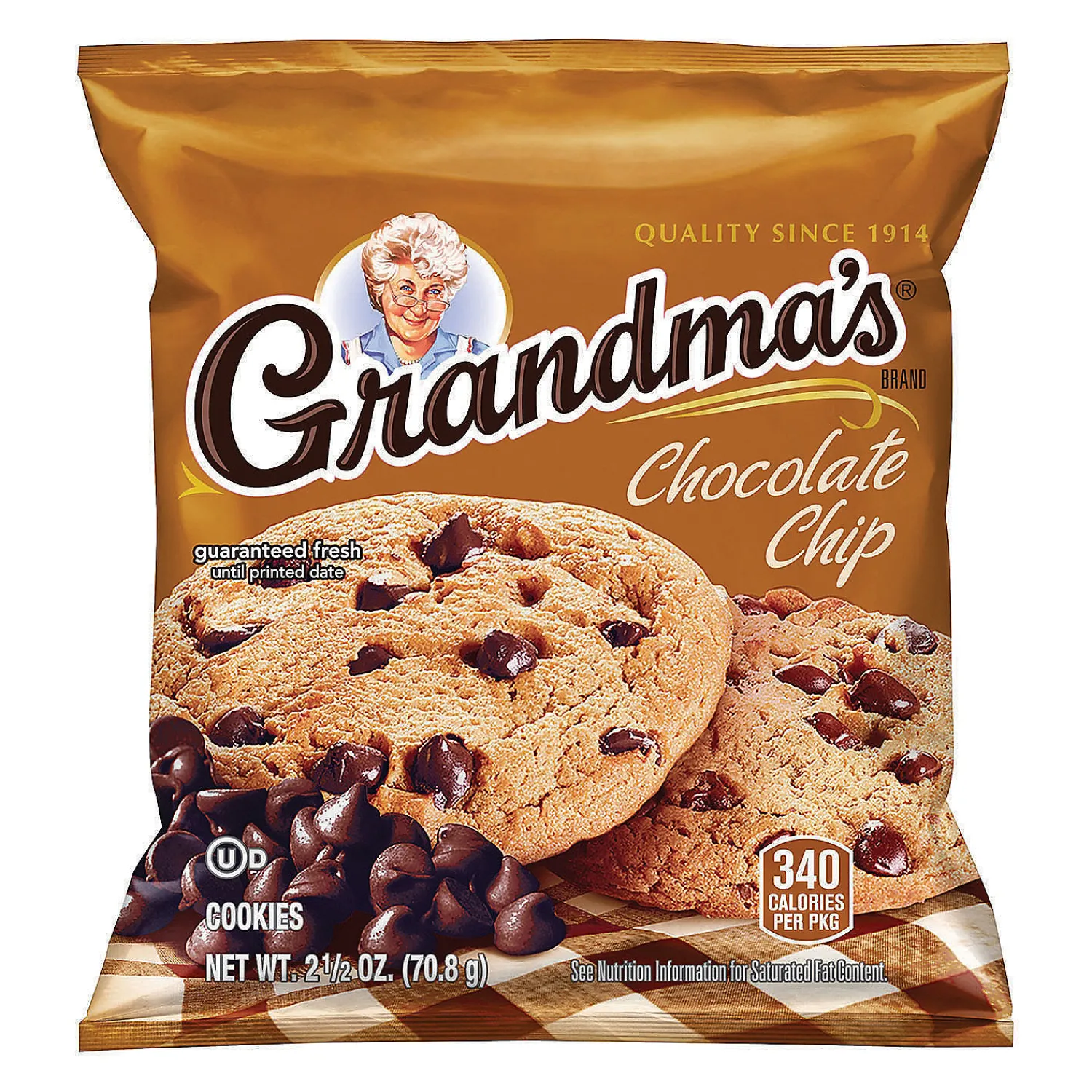 grandmas_big_cookie_choco_0.webp Grandma's Big Cookie Chocolate Chip, 2.5 Oz, 60 Count<Oriental Trading Fashion