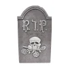 19" Gravestone Rip Skull Rose Decoration<Oriental Trading Fashion