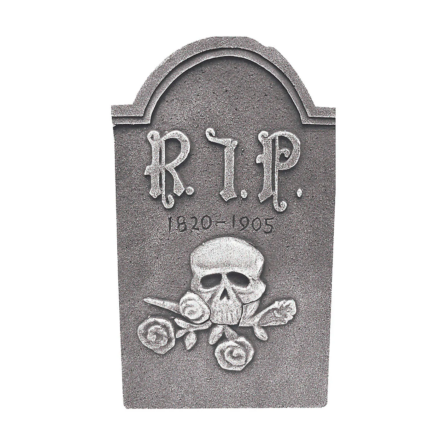 gravestone_rip_skull_ros_0.webp 19" Gravestone Rip Skull Rose Decoration<Oriental Trading Fashion
