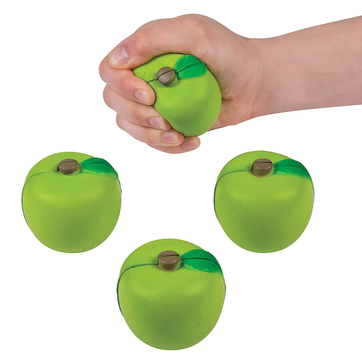 green_apple_stress_toys___0.webp Oriental Trading Stress Balls & Toys*Green Apple Stress Toys - 12 Pc.