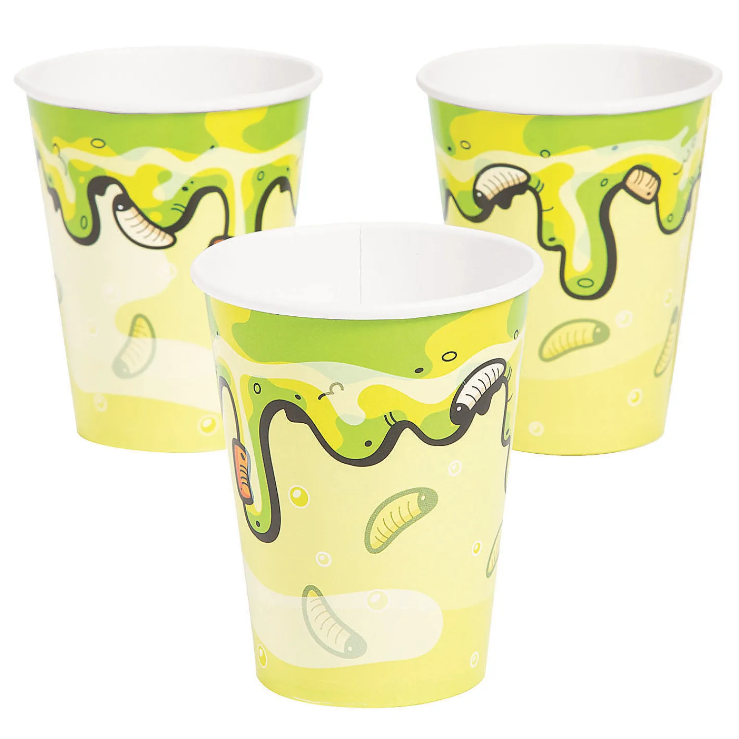 gross_slime__bugs_paper_c_0.webp Gross Slime & Bugs Paper Cups - 8 Ct.<Oriental Trading Best