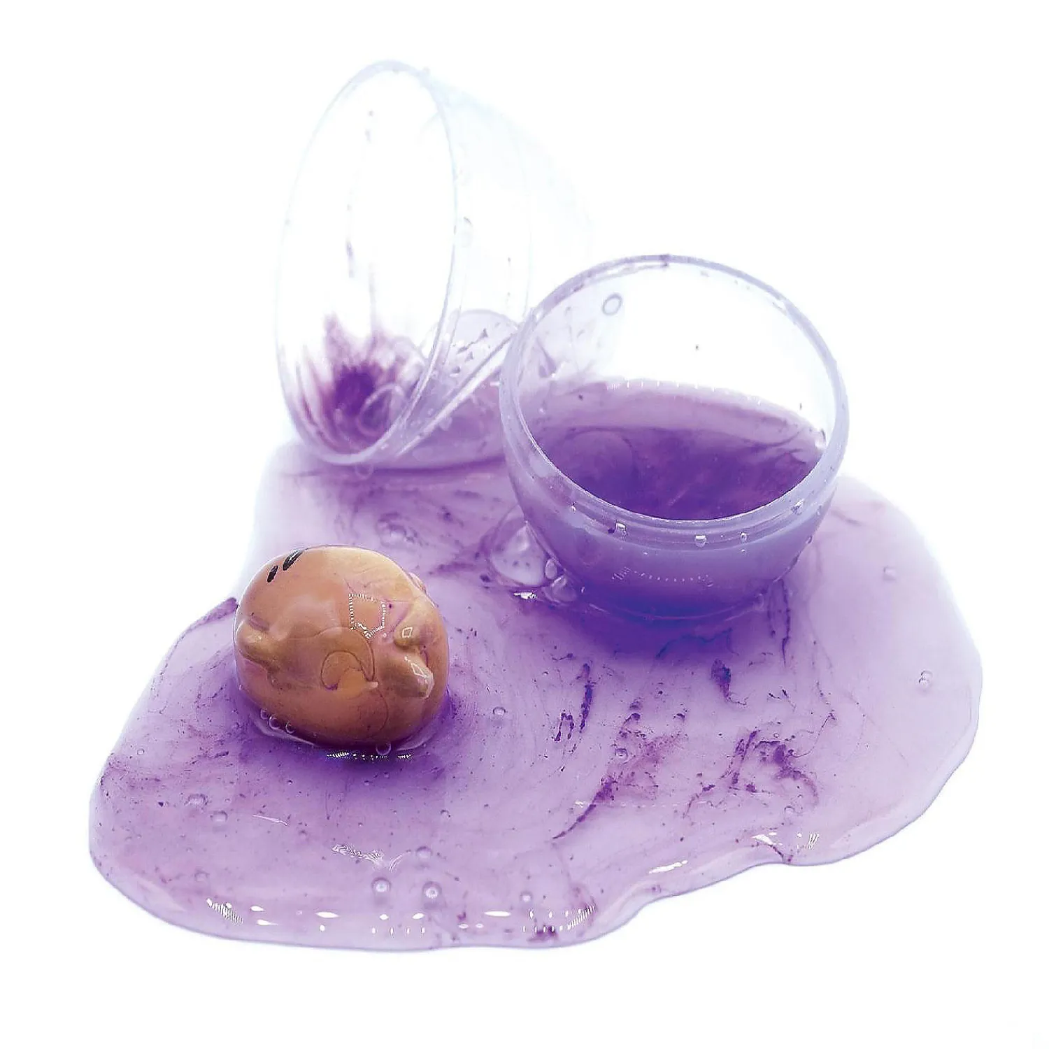 gudetama_the_lazy_egg_met_1.webp Oriental Trading Play Sets*Gudetama The Lazy Egg Metallic Slime & Mini Figure Purple