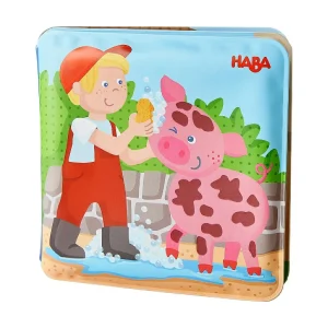 Oriental Trading Play Sets*Haba Animal Wash Day - Magic Bath Book - Wipe With Warm Water And The "Muddy" Pages Come Clean