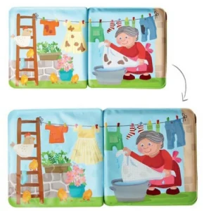 Oriental Trading Play Sets*Haba Animal Wash Day - Magic Bath Book - Wipe With Warm Water And The "Muddy" Pages Come Clean
