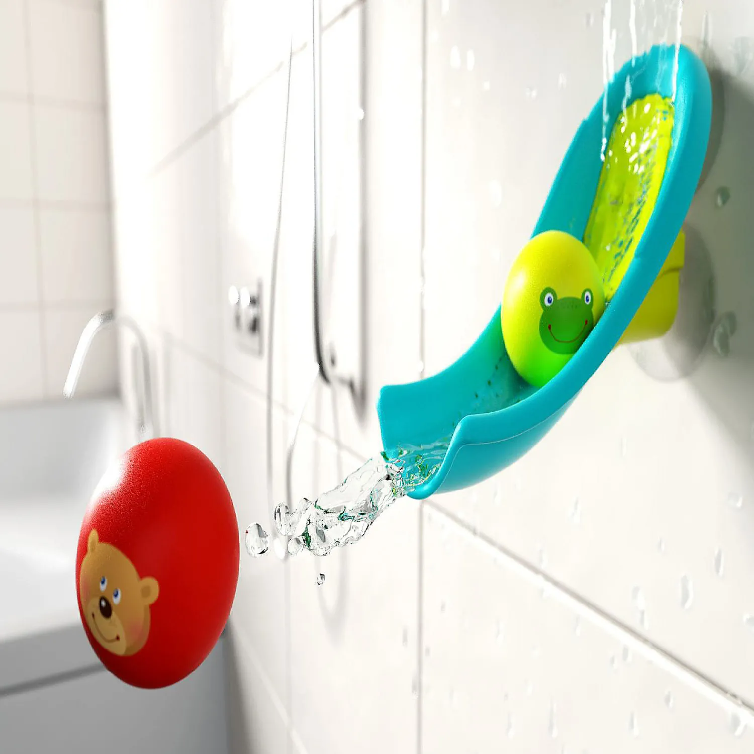 haba_bathtub_ball_track___2.webp Oriental Trading Play Sets*Haba Bathtub Ball Track - Bathing Bliss Waterslide With 4 Animal Balls