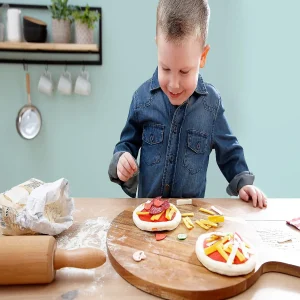 Oriental Trading Play Sets*Haba Biofino Mini Pizzas - Two Small Pies With Loads Of Fabric Toppings - Perfect For Pretend Role Play