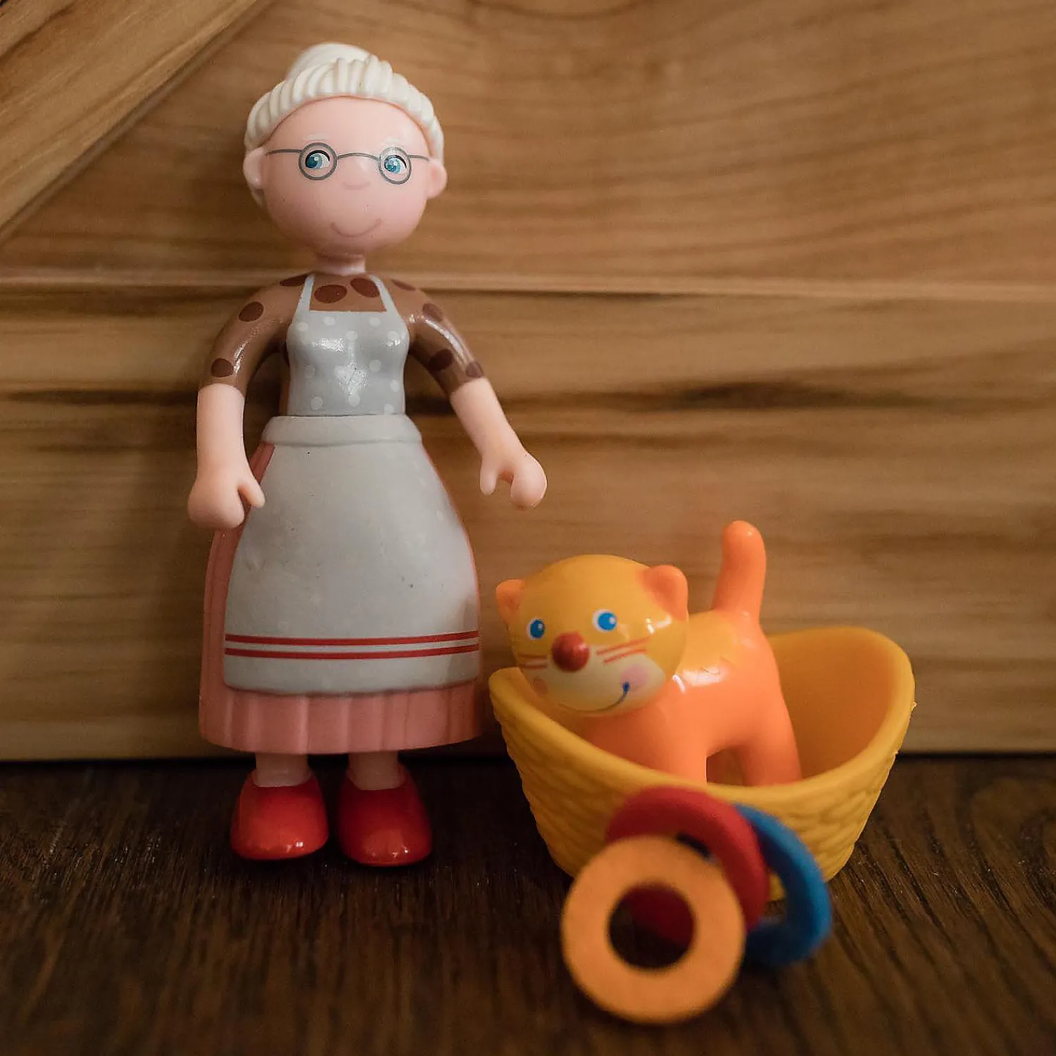 haba_little_friends_cat_k_2.webp Oriental Trading Character Toys*Haba Little Friends Cat Kiki With Basket, Blanket & Bowl