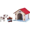 Oriental Trading Character Toys*Haba Little Friends Dog Lucky - Pet Toy Figure With Doghouse & Wooden Bones
