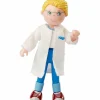 Oriental Trading Character Toys*Haba Little Friends Veterinarian Andreas 4.5" Dollhouse Toy Figure With Removable Lab Coat