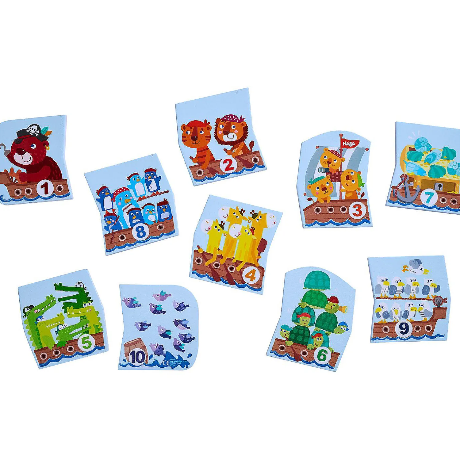 haba_numbers_puzzle_in_ne_1.webp Oriental Trading Play Sets*Haba Numbers Puzzle In Net - 10 Piece Counting Bath Toy With Suction Cup Storage Net