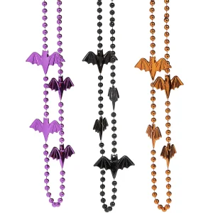 Halloween Bat Mardi Gras Beaded Necklaces - 24 Pc.<Oriental Trading Discount