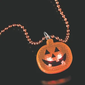 Halloween Bead Necklaces With Light-Up Pumpkin - 12 Pc.<Oriental Trading Fashion