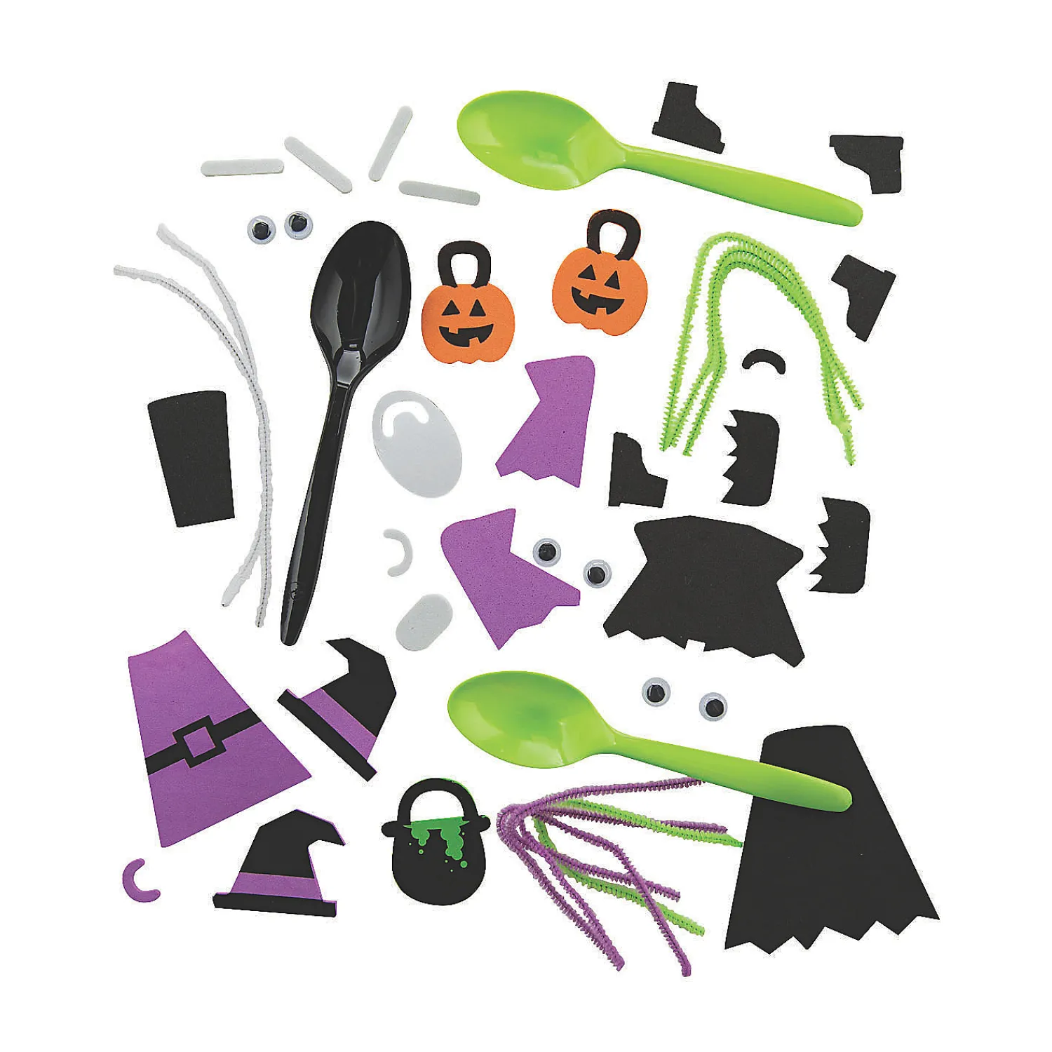 halloween_character_spoon_1.webp Halloween Character Spoon Craft Kit - Makes 12<Oriental Trading Clearance