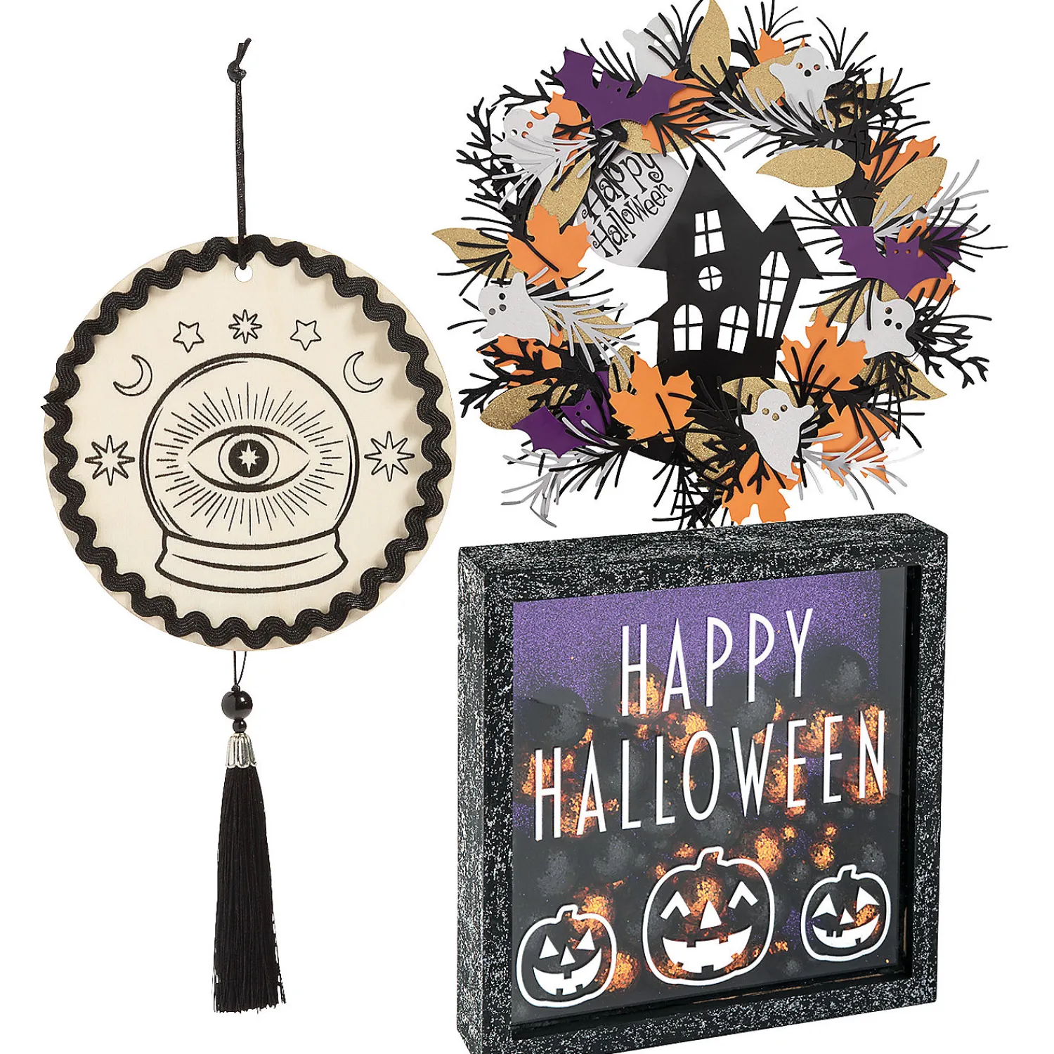 halloween_decorations_cra_0.webp Halloween Decorations Craft Kit Assortment - Makes 3<Oriental Trading Flash Sale