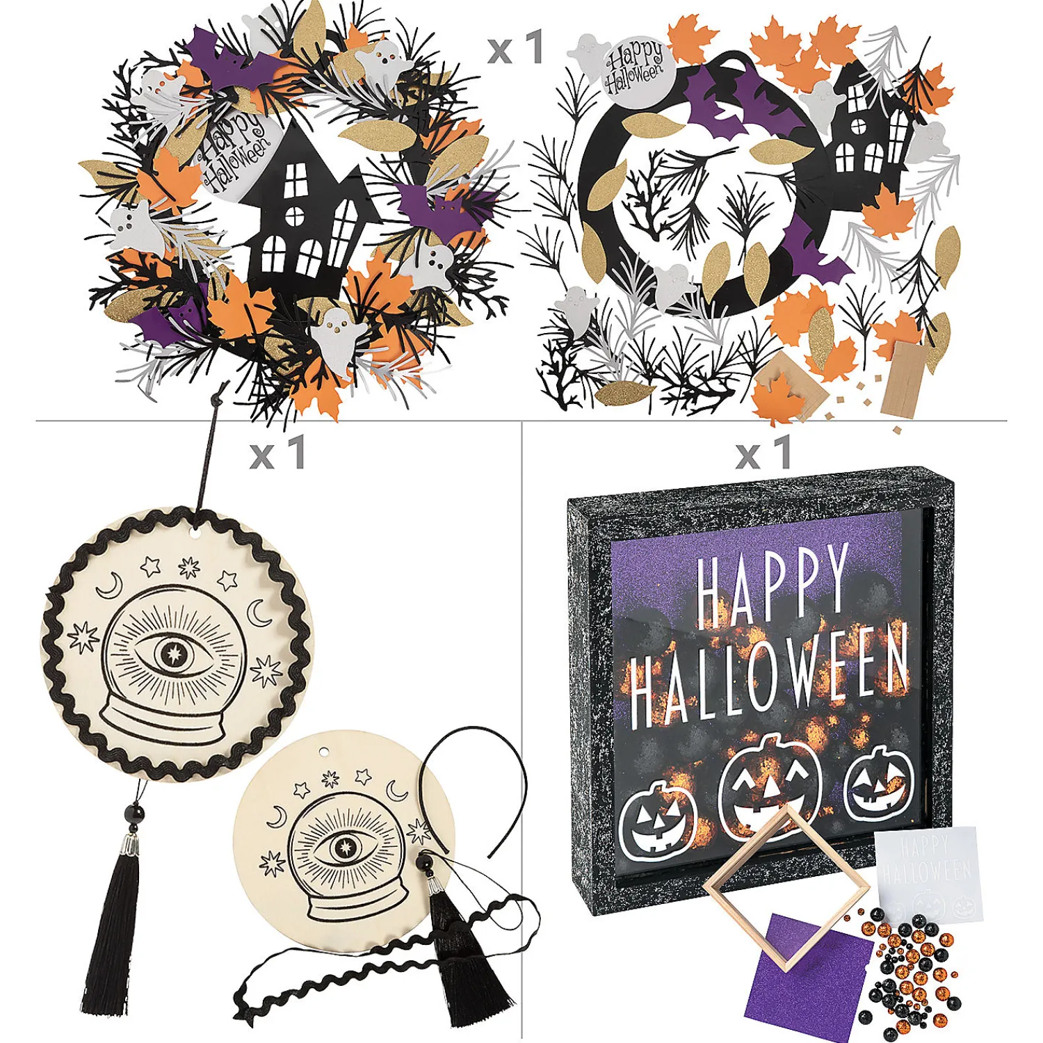 halloween_decorations_cra_1-1.webp Halloween Decorations Craft Kit Assortment - Makes 3<Oriental Trading Cheap
