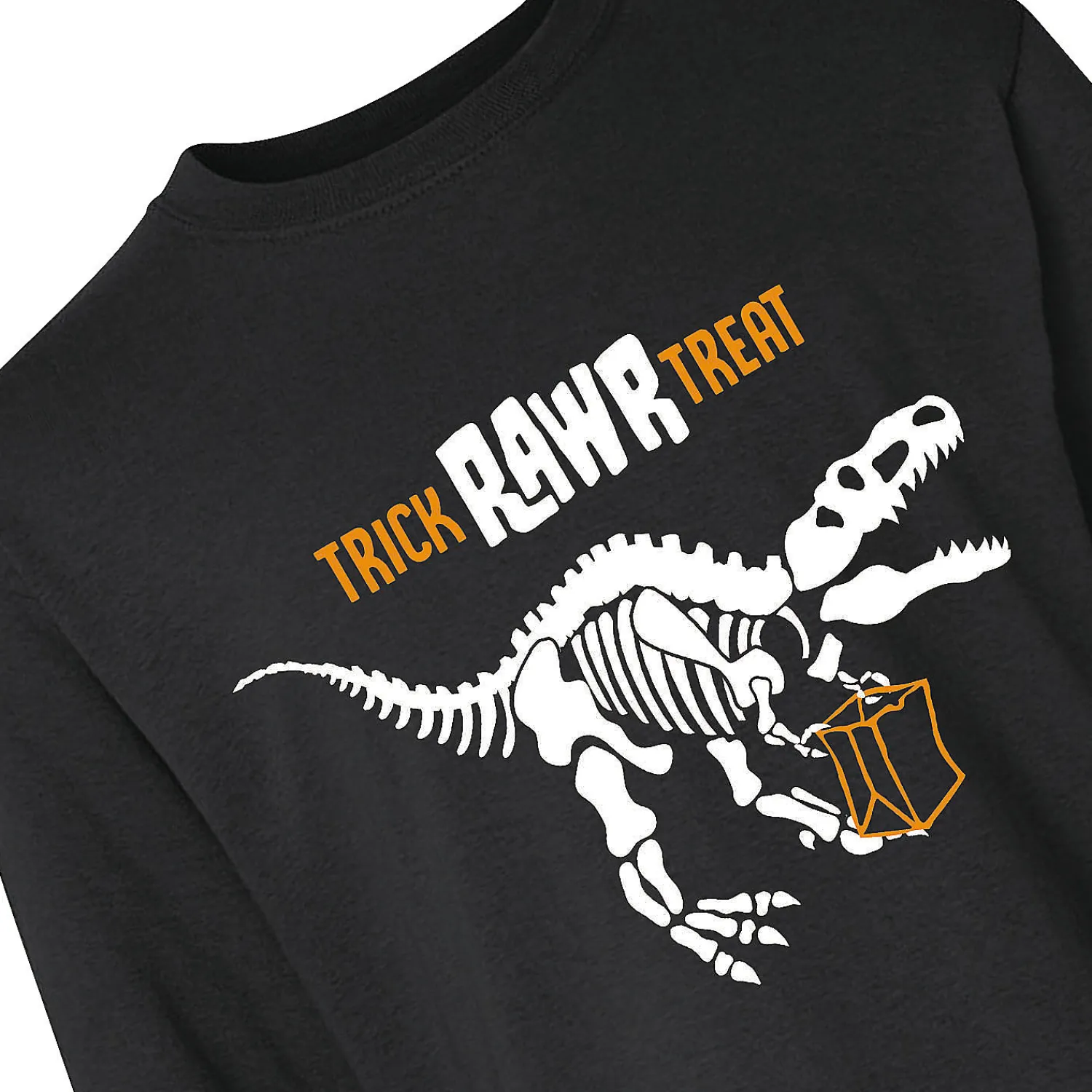 halloween_dino_youth_long_0.webp Halloween Dino Youth Long Sleeve T-Shirt<Oriental Trading Discount