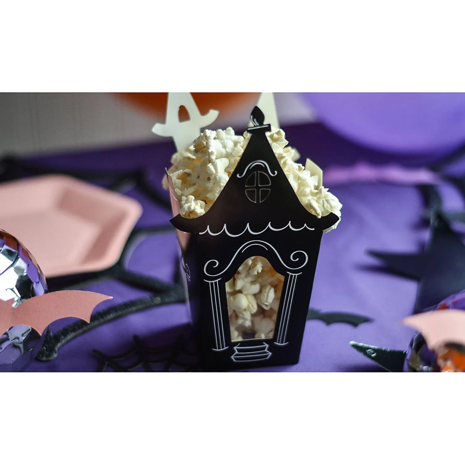 halloween_haunted_house_p_3.webp Halloween Haunted House Popcorn Boxes - 12 Pc.<Oriental Trading Best Sale