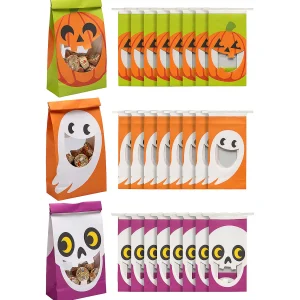 Halloween Metal Tie Treat Bags With Mouth Window - 24 Pc.<Oriental Trading Best