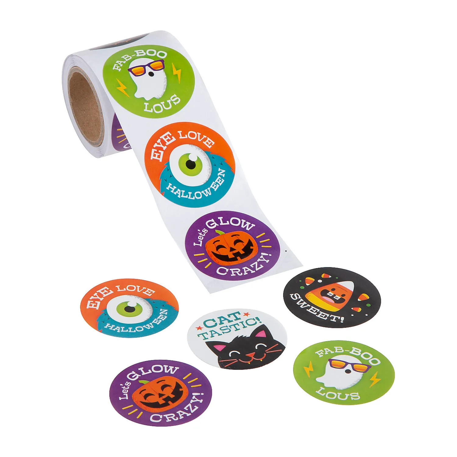 halloween_pun_sticker_rol_0.webp Halloween Pun Sticker Roll - 100 Pc.<Oriental Trading Online