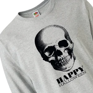 Halloween Skull Adult's Long-Sleeve T-Shirt<Oriental Trading Best Sale