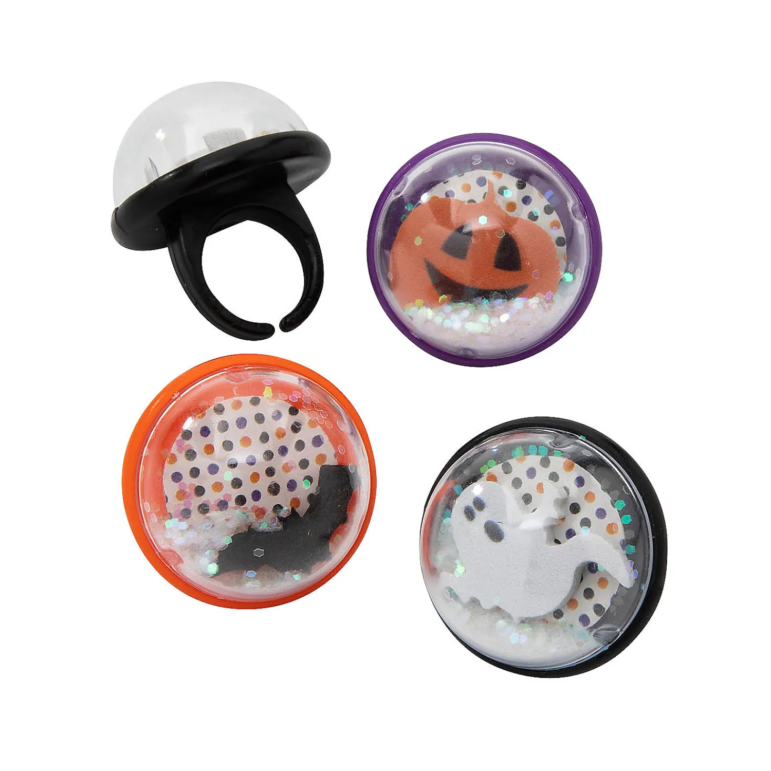 halloween_snow_globe_ring_0.webp Oriental Trading Rings*Halloween Snow Globe Rings - 12 Pc.