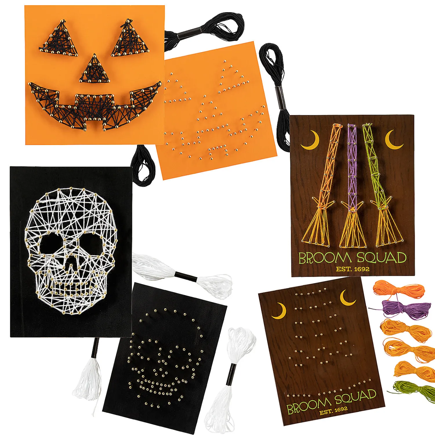 halloween_string_art_craf_0.webp Halloween String Art Craft Kit Assortment - Makes 3<Oriental Trading Sale