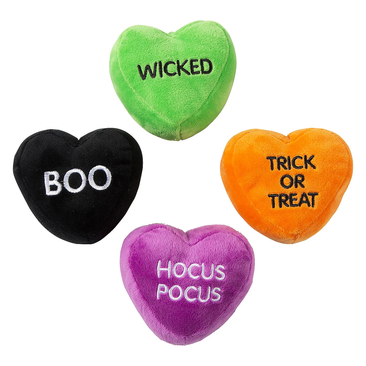 halloween_stuffed_convers_0.webp Oriental Trading Stuffed Animals & Plush Toys*Halloween Stuffed Conversation Hearts - 12 Pc.
