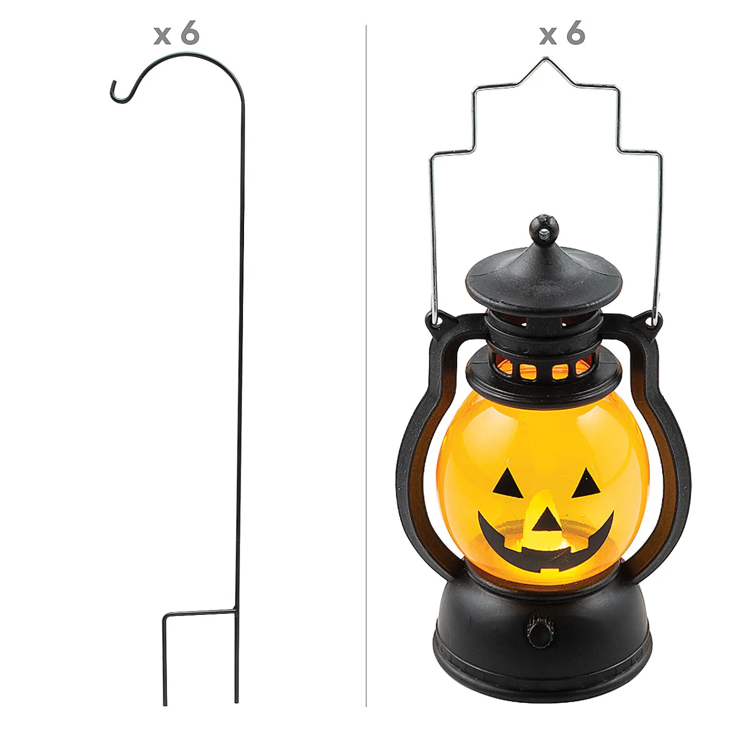 hanging_jackolantern_hall_1.webp Hanging Jack-O'-Lantern Halloween Wedding Aisle Decorating Kit - Makes 6<Oriental Trading Fashion