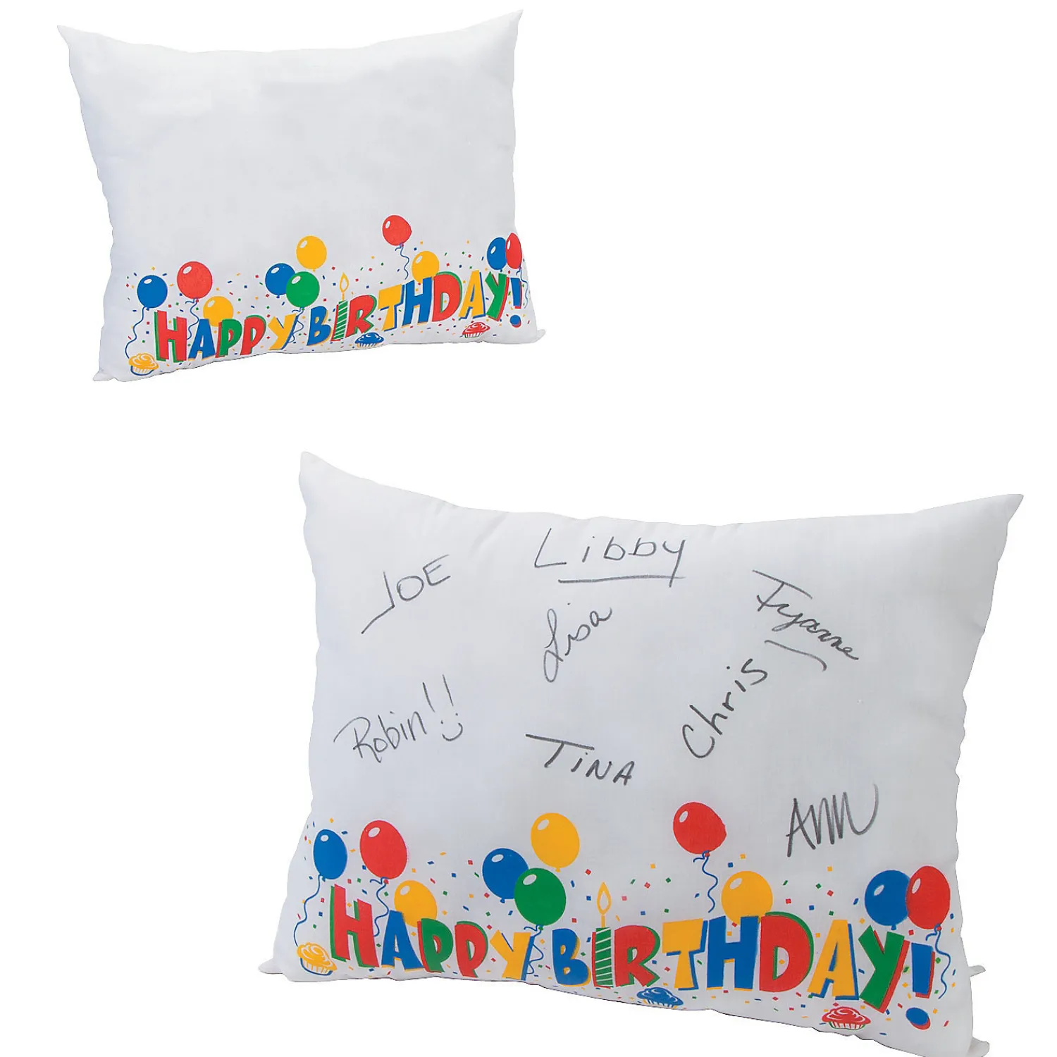 happy_birthday_autograph__0.webp Oriental Trading Stuffed Animals & Plush Toys*Happy Birthday Autograph Pillow