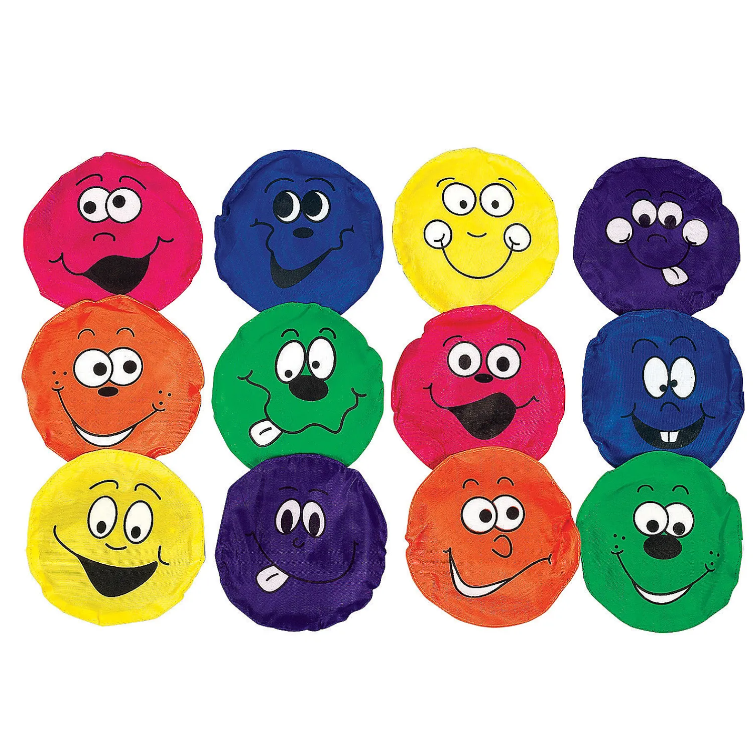 happy_face_bean_bags___pc_0.webp Oriental Trading Bean Bag & Ring Toss*Happy Face Bean Bags - 12 Pc.