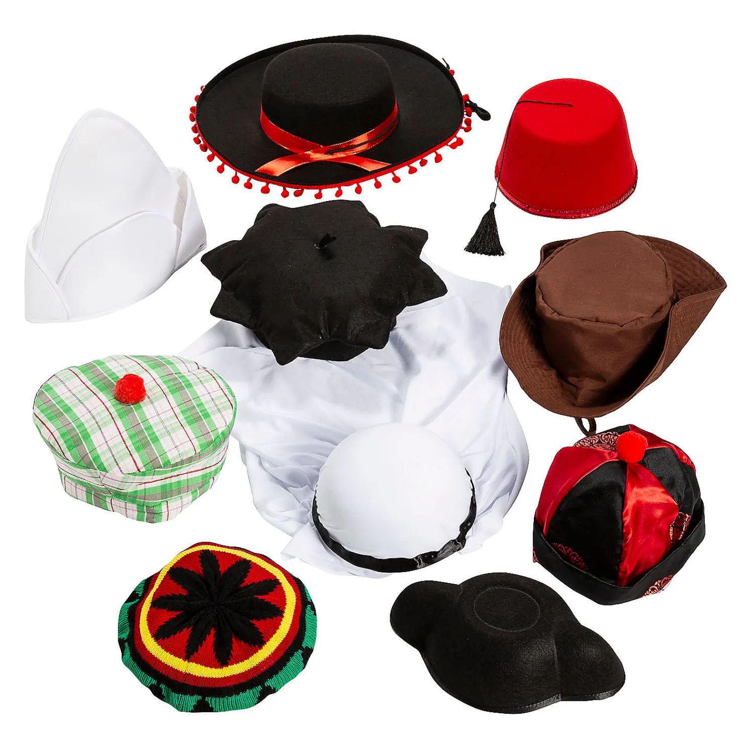 hats_around_the_world_ass_0.webp Oriental Trading Pretend Play*Hats Around The World Assortment - 11 Pc.