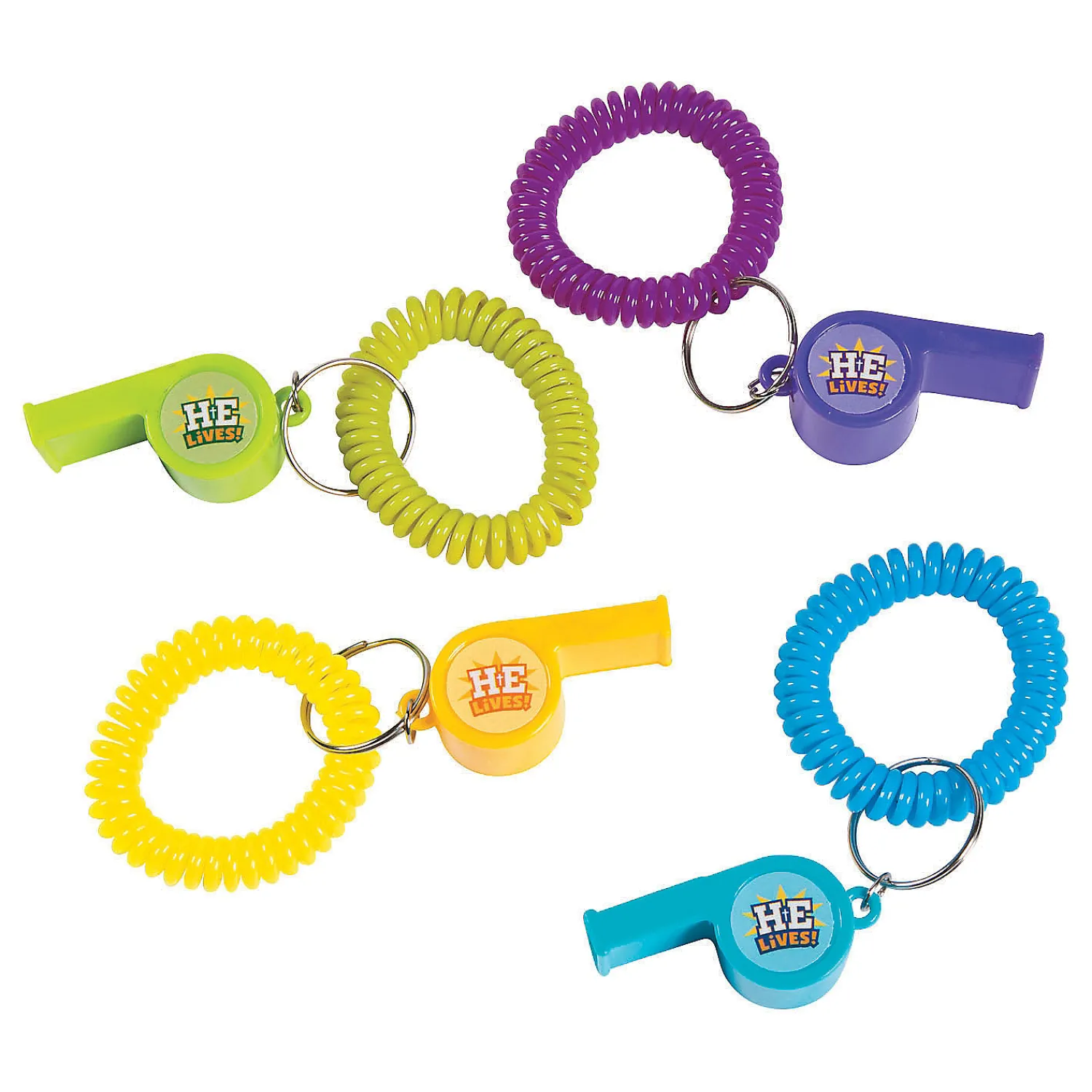 he_lives_expandable_keych_0.webp Oriental Trading Noisemakers*He Lives Expandable Keychain Bracelets - 12 Pc.