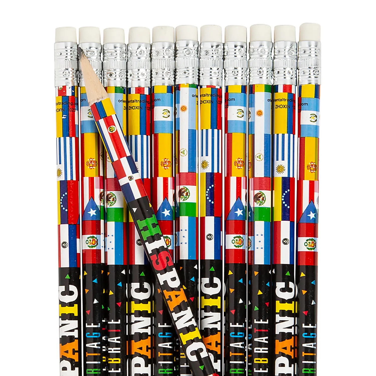 hispanic_heritage_month_p_0.webp Oriental Trading Pencils*Hispanic Heritage Month Pencils - 24 Pc.