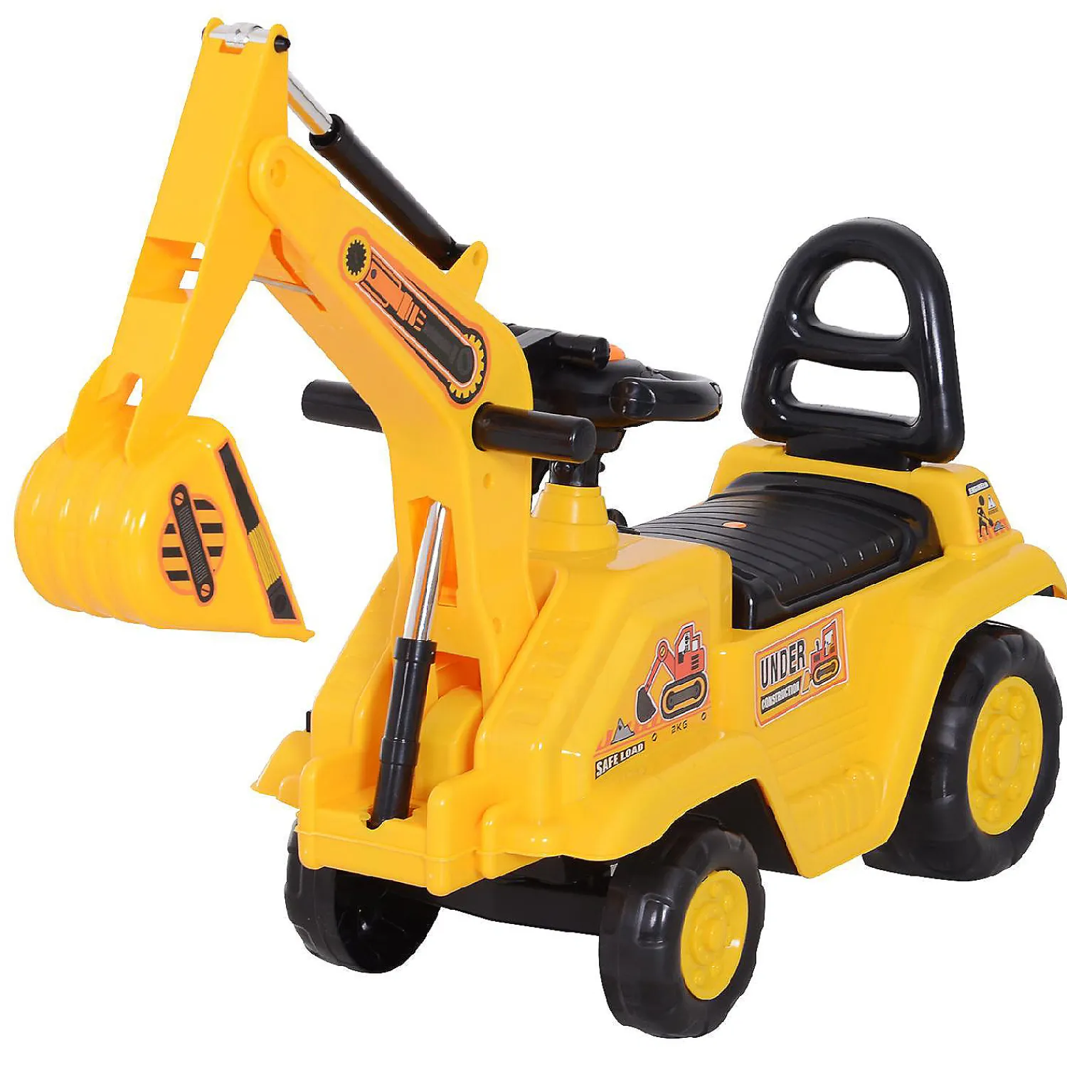 homcom_no_power__in__ride_0.webp Homcom No Power 3 In 1 Ride On Excavator Digger Construction Truck<Oriental Trading Cheap