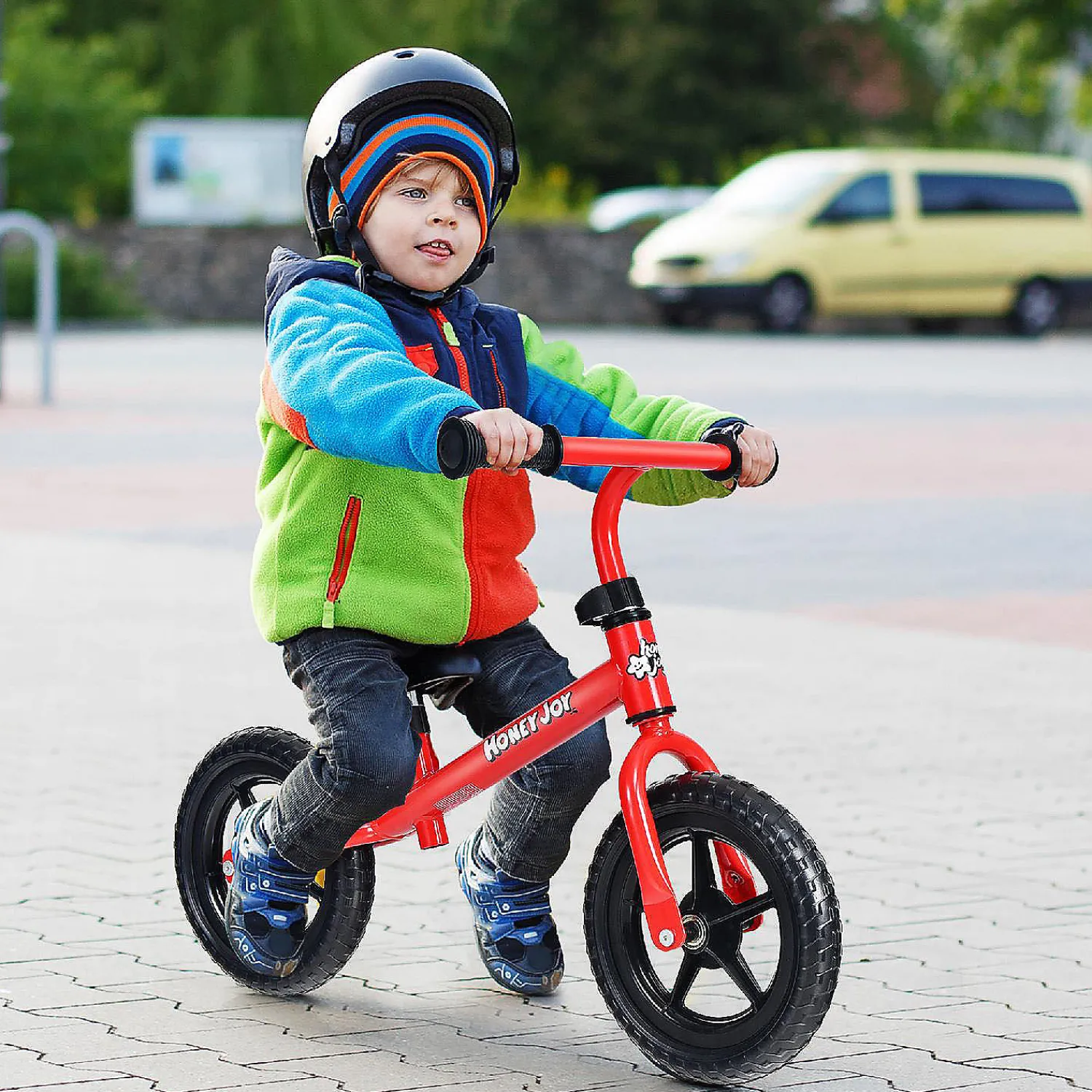 honeyjoy_balance_bike_no__1.webp Honeyjoy Balance Bike No Pedal W/ Adjustable Handlebar & Seat Red<Oriental Trading Best