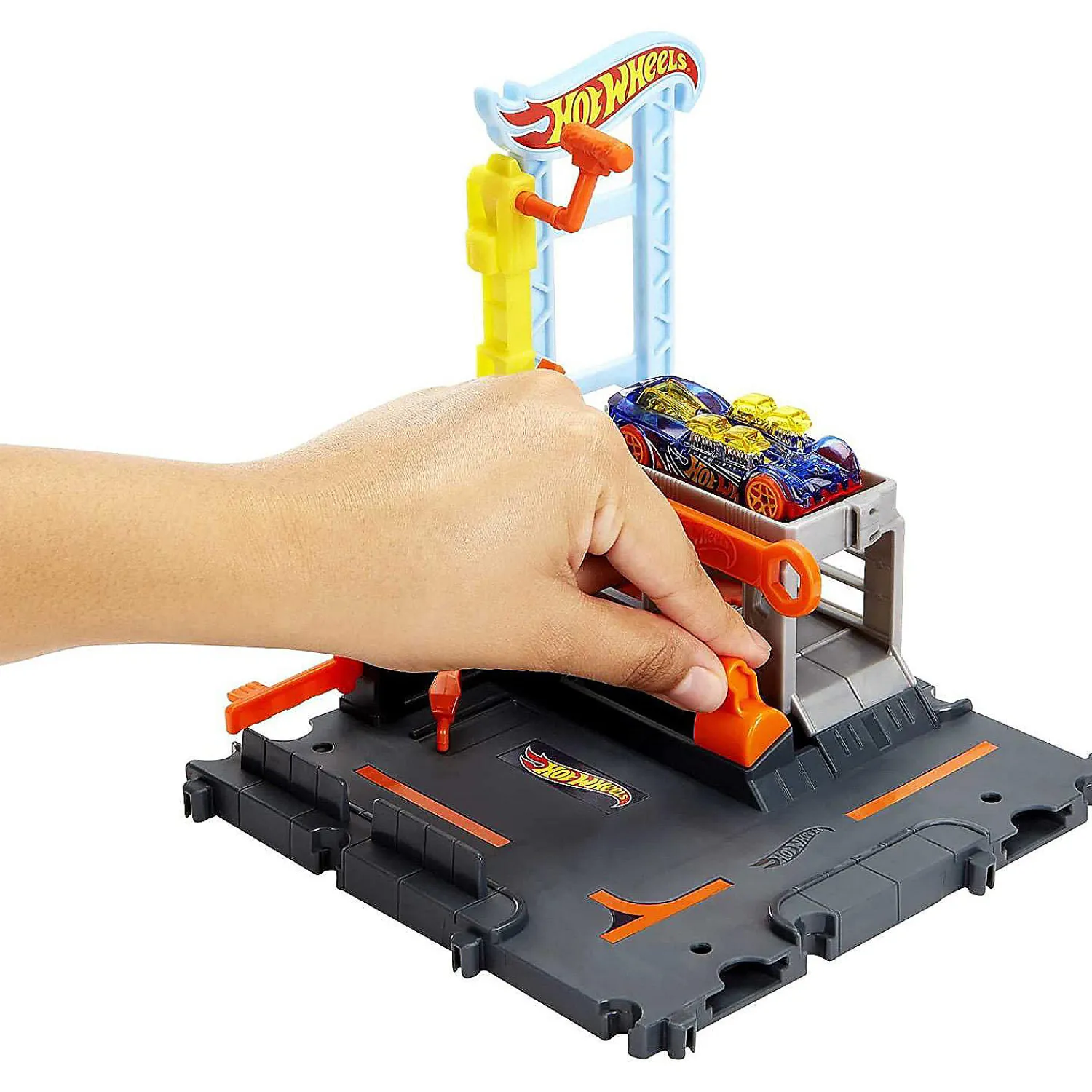 hot_wheels_city_downtown__1.webp Oriental Trading Toy Cars*Hot Wheels City Downtown Repair Station Playset With 1 Car, Connects To Other Sets & Tracks