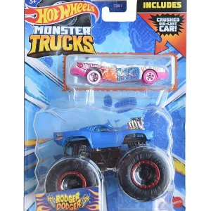 Oriental Trading Toy Cars*Hot Wheels Monster Trucks 1:64 Scale Rodger Dodger, Includes Hot Wheels Die Cast Car Hkm13