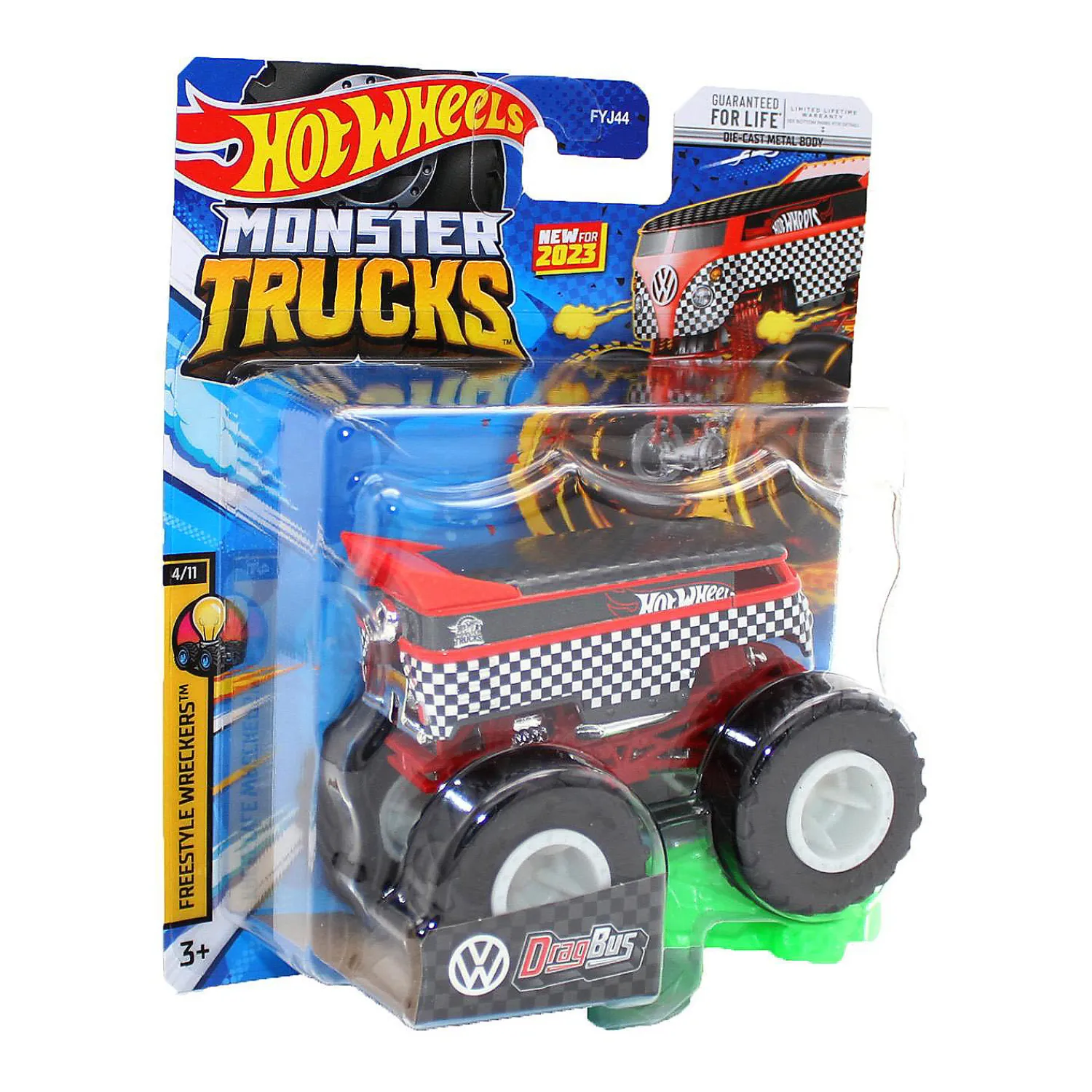 hot_wheels_monster_trucks_2.webp Oriental Trading Toy Cars*Hot Wheels Monster Trucks 1:64 Scale Dragbus Red, Includes Connect And Crash Car