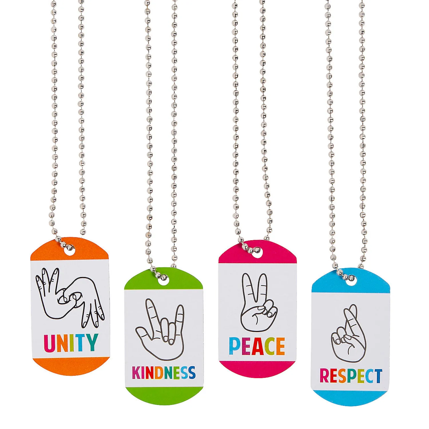 humankind__diversity_dog__0.webp Oriental Trading Necklaces*Humankind & Diversity Dog Tag Necklaces - 12 Pc.