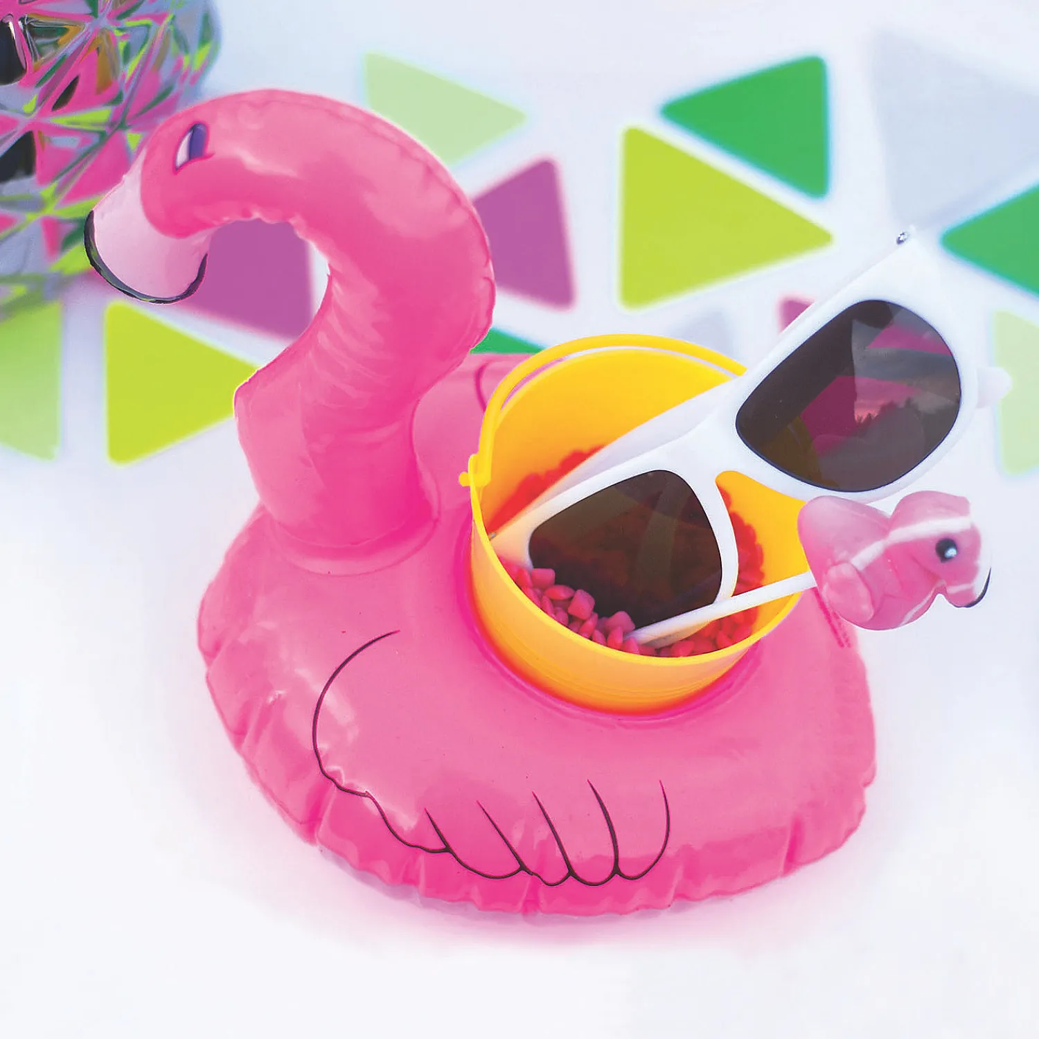 inflatable_flamingo_float_1.webp Oriental Trading Inflatable Toys*Inflatable Flamingo Floating Coasters - 12 Pc.