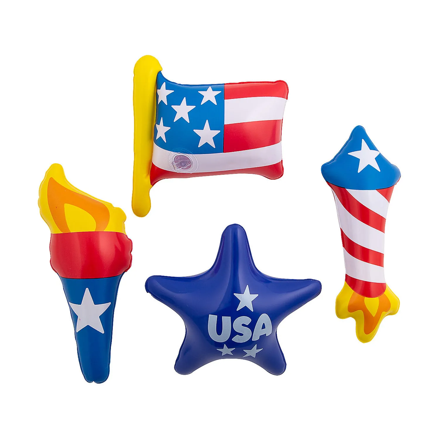 inflatable_patriotic_set__0.webp Oriental Trading Inflatable Toys*Inflatable Patriotic Set - 4 Pc.