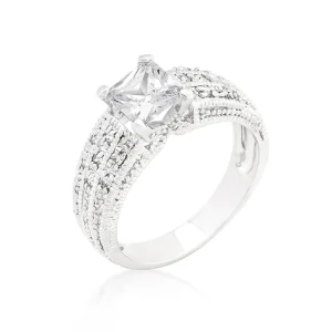 Oriental Trading Rings*J Goodin Cubic Zirconia Princess Cut Ring Size 5