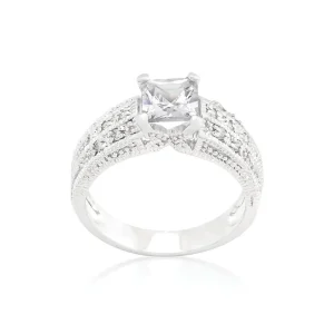 Oriental Trading Rings*J Goodin Cubic Zirconia Princess Cut Ring Size 5