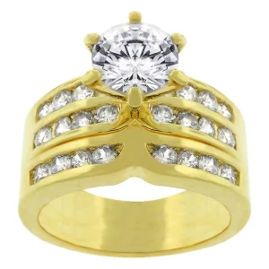 Oriental Trading Rings*J Goodin Formal Goldtone Engagement Set Size 6