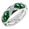 Oriental Trading Rings*J Goodin Marbled Forest Green Enamel Ring Size 9