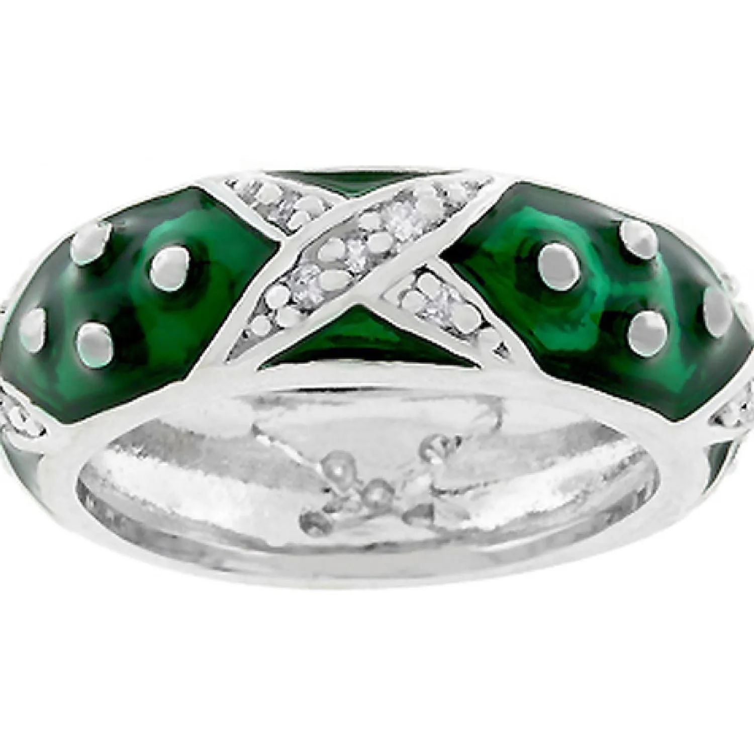 j_goodin_marbled_forest_g_1.webp Oriental Trading Rings*J Goodin Marbled Forest Green Enamel Ring Size 9