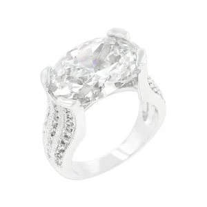 Oriental Trading Rings*J Goodin Oval Triplet Cubic Zirconia Ring Size 6