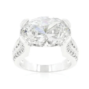 Oriental Trading Rings*J Goodin Oval Triplet Cubic Zirconia Ring Size 6